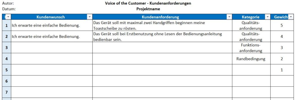 Voice of the Customer